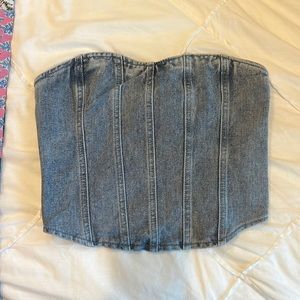denim corset top